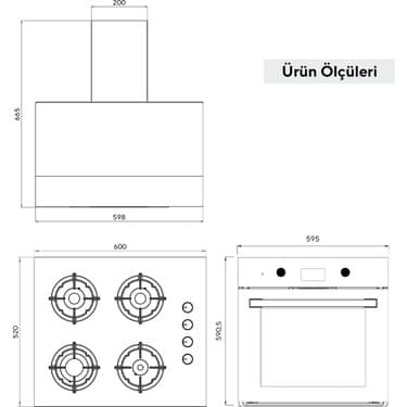Kumtel Digital Plus 15 Programlı Ankastre Set - Beyaz 5