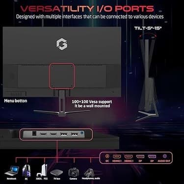 GameOn Pro 27" 165Hz 0.5ms QHD Hızlı IPS Oyuncu Monitörü (PS5 Destekli) 4