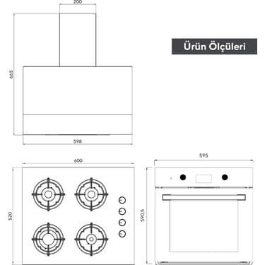 Kumtel Digital Plus 15 Programlı Ankastre Set - Antrasit(Gri) 5