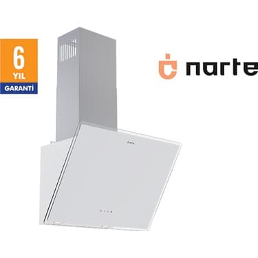 Narte -H20160W 60CM Beyaz Cam Eğimli Davlumbaz - 6 Yıl Garantili 2