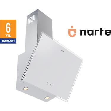 Narte -H20160W 60CM Beyaz Cam Eğimli Davlumbaz - 6 Yıl Garantili 3