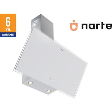 Narte -H20190W 90CM Beyaz Cam Eğimli Davlumbaz - 6 Yıl Garantili 3