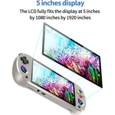 Epilons M22 Pro Retro Oyun Konsolu 5.0 ’’ıps Ekran Dahili 20000+ Oyun Emülatörleri Rgb LED Joystick 8