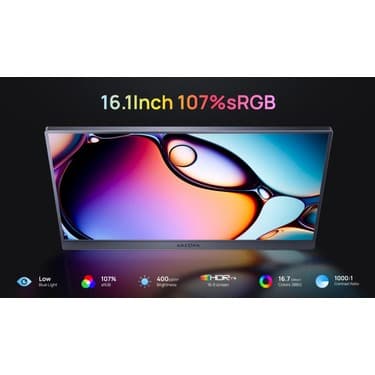 Arzopa Z3FC 16.1 Inç 180Hz 9ms 2k Qhd IPS Taşınabilir Monitör 8