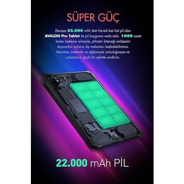 Avalon 256 GB Hafıza 8 GB Ram 10.36 Inc 2.4k 22.000 Mah Pil Harman Kardon Profesyonel Oyuncu Tableti 3