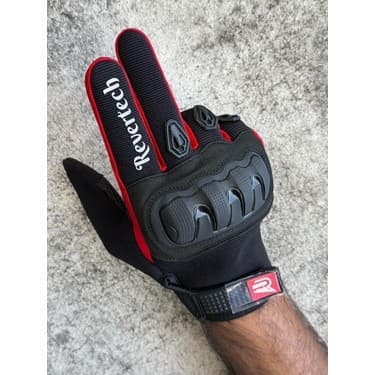 Motokit Revertech Aura Kırmızı XL - Dokunmatik Ekran Uyumlu Motosiklet Eldiveni (Erkek) 4