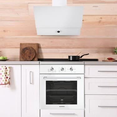 Kumtel Beyaz Cam Ankastre Set 6