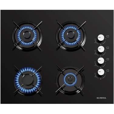 Kumtel Siyah Cam Ankastre Set 3