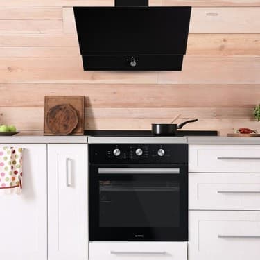 Kumtel Siyah Cam Ankastre Set 6