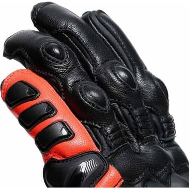 Ebakbak Motosiklet Eldiveni Carbon Titanium Full Koruma Deri Leather Motorcu Eldiven Kırmızı 3