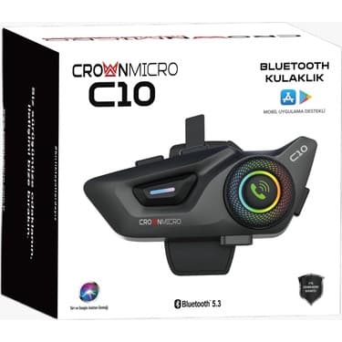 Crown Micro Crown Mıcro C10 Motorsiklet Kask Bluetooth Interkom Seti 5
