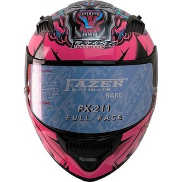 Motoanl Motosiklet Kadın Kaskı Ece 22.R06 Double Vizörlü Full Face Motor Kask Beast Pink 3
