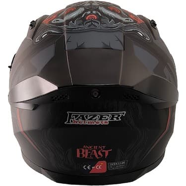 Motoanl Motosiklet Kask Ece 22.R06 Double Vizörlü Full Face Spoiler Motor Kaskı Beast Black 4