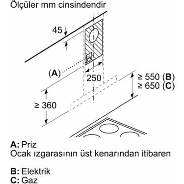 Bosch DWB67BK60T Serie 4 Duvar Tipi Davlumbaz 60 cm Siyah 5