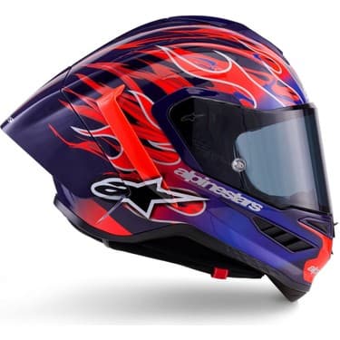 Alpinestars Supertech R10 Carbon Flyte Spor Motosiklet Kaskı Kırmızı Siyah 4