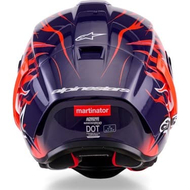 Alpinestars Supertech R10 Carbon Flyte Spor Motosiklet Kaskı Kırmızı Siyah 5