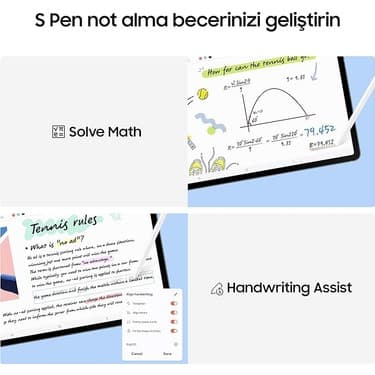 Yenibağ Galaxy Tab S10 Fe+, Wi-Fi Android Tablet, 8gb Ram, 128GB Depolama, 13.1 Inç, 90Hz Ekran, S Pen Dahil, IP68, 10090MAH Batarya, Gri (Samsung Türkiye Garantili) 3