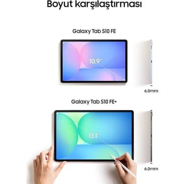 Yenibağ Galaxy Tab S10 Fe+, Wi-Fi Android Tablet, 8gb Ram, 128GB Depolama, 13.1 Inç, 90Hz Ekran, S Pen Dahil, IP68, 10090MAH Batarya, Gri (Samsung Türkiye Garantili) 5