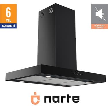 Narte -HI30190B 90 cm Sıyah Ada Tipi Davlumbaz -6 Yıl Garantili -Yüksek Performans 2