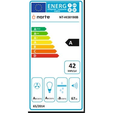 Narte -HI30190B 90 cm Sıyah Ada Tipi Davlumbaz -6 Yıl Garantili -Yüksek Performans 4