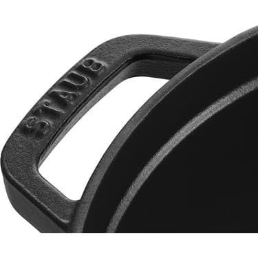 Misda Store 16 cm Dökme Demir Yuvarlak Kızartma Tavası/Güveç (1.2 L, Siyah) 2