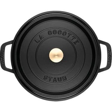 Misda Store 16 cm Dökme Demir Yuvarlak Kızartma Tavası/Güveç (1.2 L, Siyah) 4