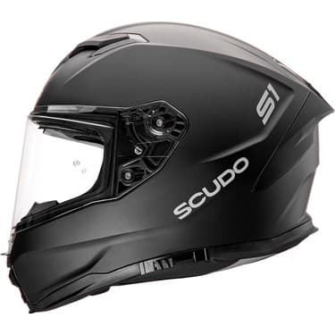 Scudo S1 Full Face Kapalı Güneş Vizörlü Motosiklet Kaskı Ece 22.06 Sertifikalı Mat Siyah 2