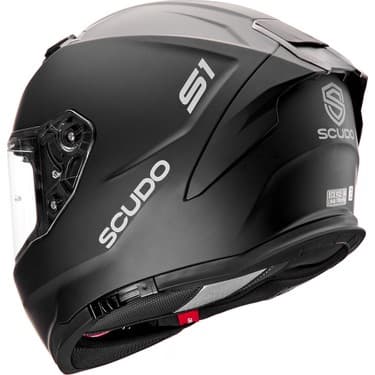 Scudo S1 Full Face Kapalı Güneş Vizörlü Motosiklet Kaskı Ece 22.06 Sertifikalı Mat Siyah 3