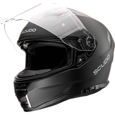 Scudo S1 Full Face Kapalı Güneş Vizörlü Motosiklet Kaskı Ece 22.06 Sertifikalı Mat Siyah 5