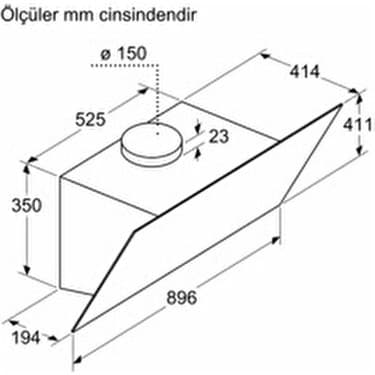 Bosch DWK97PJ20T Davlumbaz Duvar Tipi Beyaz 90 cm 400 m3/sa Yüksek Emiş Gücü 6