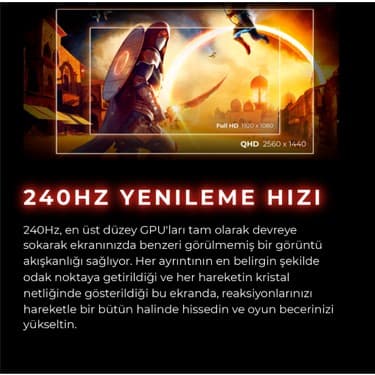 AOC 27" 0.3 Ms 2k Pivot IPS 260 Hz Oyuncu Monitörü 7