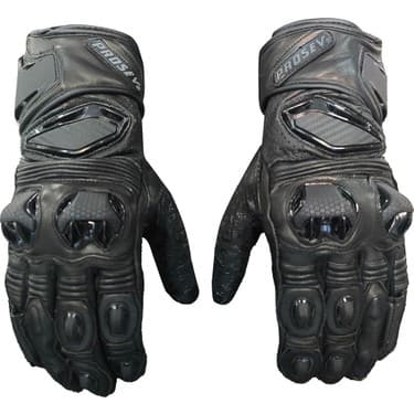 Ebakbak Motosiklet Eldiveni Racing Full Koruma Leather Deri Motorcu Eldiven Siyah 3