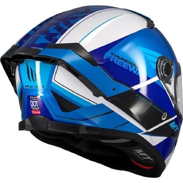 Mt Helmets mt Thunder 4 Sv Freeway A17 Parlak Mavi Kapalı Kask 4