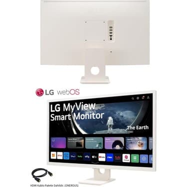 LG Webos Akıllı Tv Wi-Fi Apple-Android Kablosuz Bağlantı IPS 1920X1080 Fulhd 27 Inç 70 Ekran Smart Kumandalı Monitör Tv+ Logitech Kablosuz Klavye 2