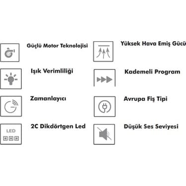 Narte -HI30190W 90 cm Beyaz Ada Tipi Davlumbaz -6 Yıl Garantili -Yüksek Performans 5