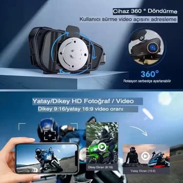 BYZM Q28 Kameralı Motosiklet Kask Kulaklığı 2