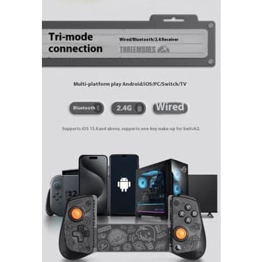 GameSir X5S Zenless Zone Zero Zzz Siyah Wireless Mobile Game Controller Nintendo Switch 2 ,ios, Android 4