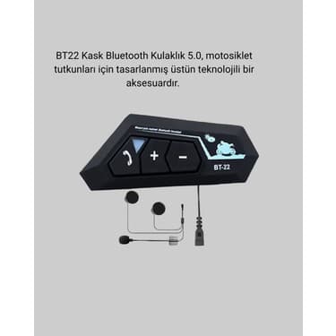 Azrlya Motosiklet Kask Kulaklığı Bluetooth 5.0 Gürültü Önleme ve Hızlı Bağlantı 4