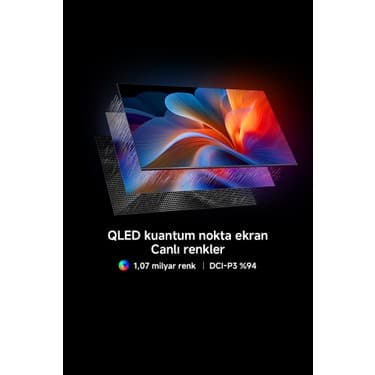 Xiaomi A Pro 65 2026 4K Ultra HD Google Smart Uydu Alıcılı QLED TV – Siyah, 165 Ekran, 60 Hz Yenileme, Android OS 5