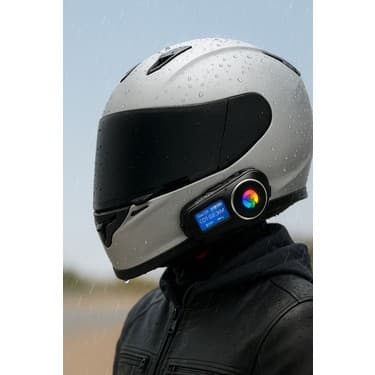 Msy Elektronik Q58 Max Motosiklet Interkom Kulaklık Seti IP65 Su Geçirmez LCD Ekran Fm Radyo 1000MAH Bluetooth 5.3 3