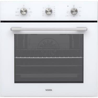 Vestel Eğik Beyaz Cam Ekonomik Ankastre Seti AF-5621 B + AO-6104 Yb + AD 60030 B 4