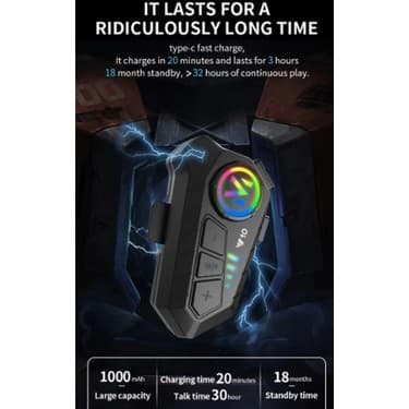 Ecoport Y10 Kask Kulaklık Bluetooth Motosiklet Kulaklık 5,3 Bluetooth Intercom Motorsiklet Kulaklık 2