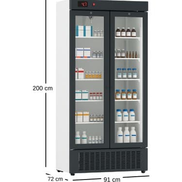 Marketcooler MED900 Medikal Eczane Aşı Saklama ve Soğutucu Muhafaza Dolabı 2