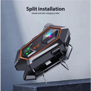 Datatek Y20 2x 1000M Telsiz Mesafeli 2 Kişi Bağlantılı Bluetooth Kask Kulaklık Fenerli Intercom 4