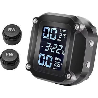 Zibox PowerMaster PM-28656 Motosiklet Kablosuz Lastik Basınç ve Sıcaklık İzleme Sistemi (TPMS) 2