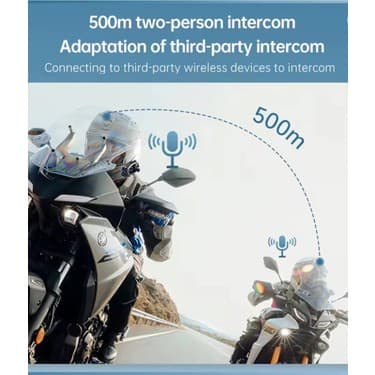 Datatek Q29 Motosiklet Kask Bluetooth Kulaklık Eşleşmeli 1080P Kamera Geniş Açı Su Geçirmez Intercom 5