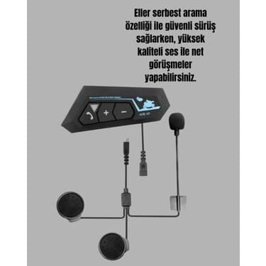 Aylina Bfs BT22 Motosiklet Kask Içi Bluetooth Kulaklık Interkom Destekli 2