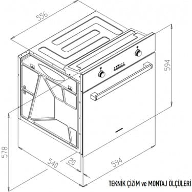 Termikel BO O6558 B Gurme Ankastre Fırın 2