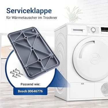 Bakım Kapağı - Bosch 00646776/646776 Için Yedek Servis Kapağı Onarım Seti ve Yedek Parça Bosch Kurutma Makinesi Için - Seri 6 Seri 8, Siemens Isı Pompalı Kurutucu - IQ300 IQ500 IQ700 IQ800 2