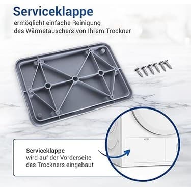 Bakım Kapağı - Bosch 00646776/646776 Için Yedek Servis Kapağı Onarım Seti ve Yedek Parça Bosch Kurutma Makinesi Için - Seri 6 Seri 8, Siemens Isı Pompalı Kurutucu - IQ300 IQ500 IQ700 IQ800 5